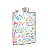 Flasques motif d'alphabet (Droite)