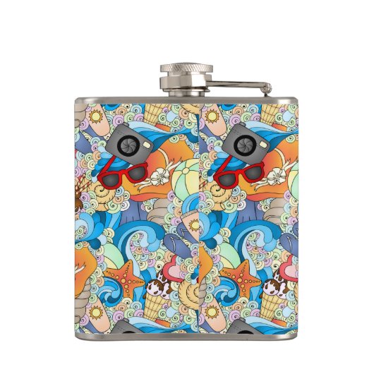 Flasques Motif d'amusement d'été (Dos)