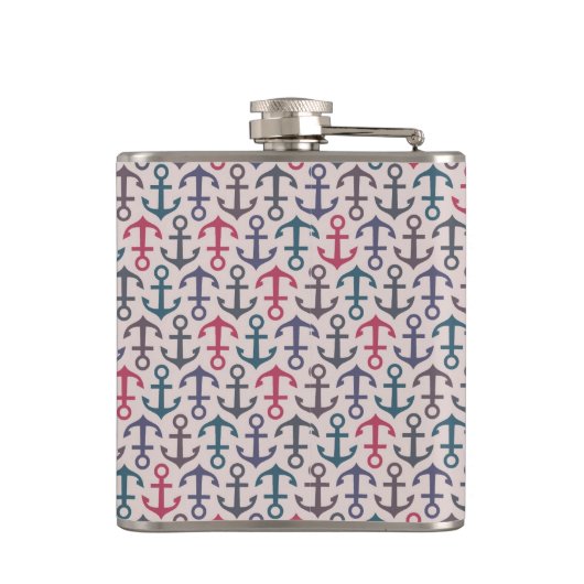 Flasques Motif d'Ancre (Dos)