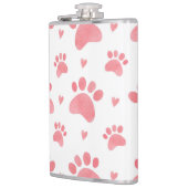 Flasques Motif d'aquarelle Cat Paws (Gauche)