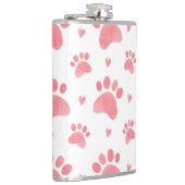 Flasques Motif d'aquarelle Cat Paws (Droite)