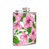 Flasques Motif d'aquarelle d'hibiscus rose (Droite)