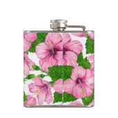 Flasques Motif d'aquarelle d'hibiscus rose (Dos)