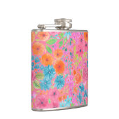 Flasques Motif d'aquarelle florale en rose (Droite)