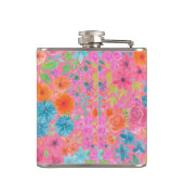 Flasques Motif d'aquarelle florale en rose (Dos)