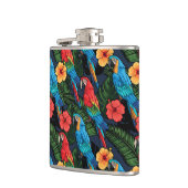 Flasques Motif d'ara et de ketmie (Gauche)