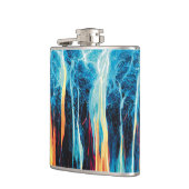 Flasques Motif d'art Abstrait Énergie électrique rouge et b (Gauche)