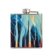 Flasques Motif d'art Abstrait Énergie électrique rouge et b (Dos)