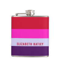 Motif de bandes rouge, rose et violet