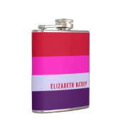 Flasques Motif de bandes rouge, rose et violet (Droite)