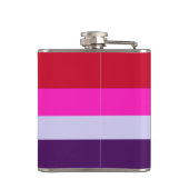 Flasques Motif de bandes rouge, rose et violet (Dos)