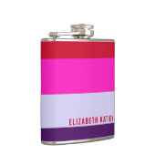 Flasques Motif de bandes rouge, rose et violet (Droite)