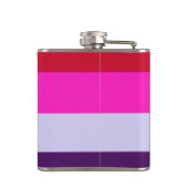 Flasques Motif de bandes rouge, rose et violet (Dos)