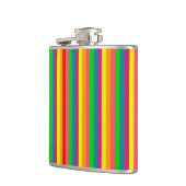 Flasques Motif de bandes verticales arc-en-ciel multicolore (Gauche)