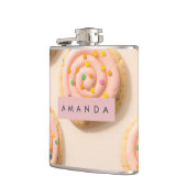 Flasques Motif de biscuits rose poli personnalisé (Gauche)