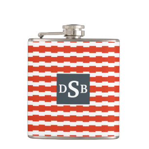 Flasques Motif de Boxstripe de monogramme