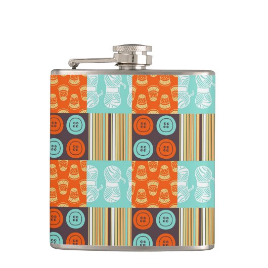 Flasques motif de Bruit-art - cousant (Devant)