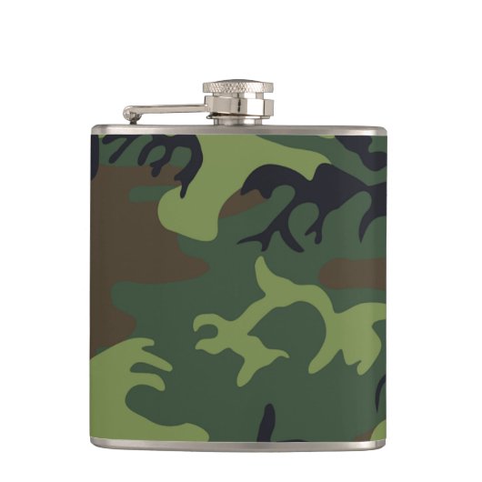 Flasques Motif de camouflage vert (Devant)