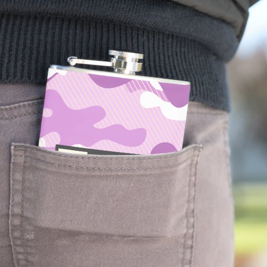 Flasques Motif de camouflage violet (En situation)