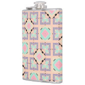 Flasques Motif de carrelage géométrique pastel | Rose Menth (Gauche)
