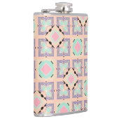 Flasques Motif de carrelage géométrique pastel | Rose Menth (Droite)