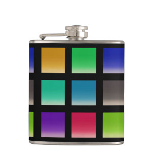 Flasques Motif de carrés abstraits modernes