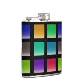 Flasques Motif de carrés abstraits modernes (Droite)