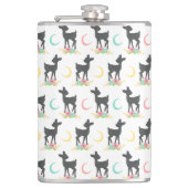 Flasques Motif de cerfs, Cerf de bébé, Boho, Fleurs, Lune (Devant)