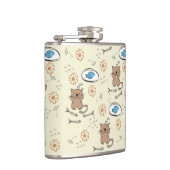 Flasques motif de chat et de poissons (Droite)