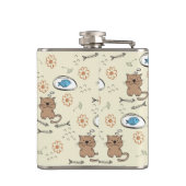 Flasques motif de chat et de poissons (Dos)