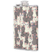 Flasques Motif de chats blancs et gris (Gauche)