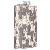 Flasques Motif de chats blancs et gris (Droite)