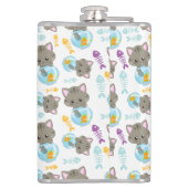 Flasques Motif De Chats, Chats Mignons, Chatons, Poisson (Dos)