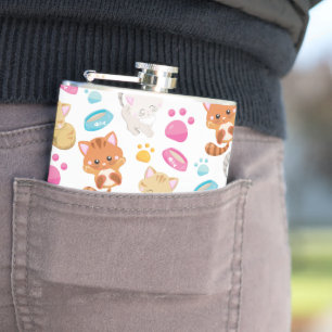 Flasques Motif De Chats, Chats Mignons, Kitty, Chatons, Paw