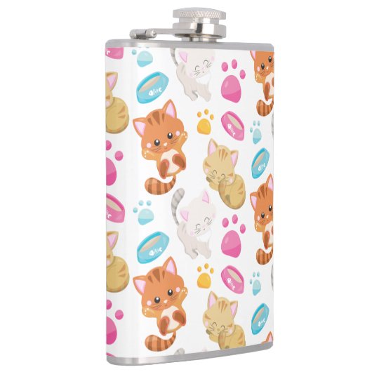 Flasques Motif De Chats, Chats Mignons, Kitty, Chatons, Paw (Droite)