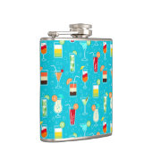 Flasques Motif de cocktail sur l'arrière - plan turquoise (Droite)