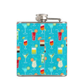 Flasques Motif de cocktail sur l'arrière - plan turquoise (Dos)