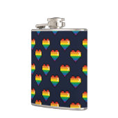Flasques Motif de coeur Rainbow 8 Bit (Gauche)