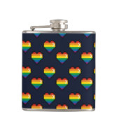 Flasques Motif de coeur Rainbow 8 Bit (Devant)
