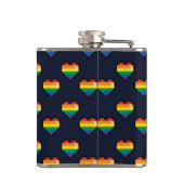 Flasques Motif de coeur Rainbow 8 Bit (Dos)