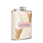 Flasques Motif de cône de glace à la vanille personnalisée (Droite)