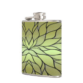 Flasques Motif de congé créatif vert olive (Gauche)