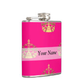 Flasques Motif de couronne rose et or (Droite)