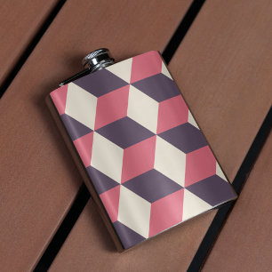 Flasques motif de cubes 3d