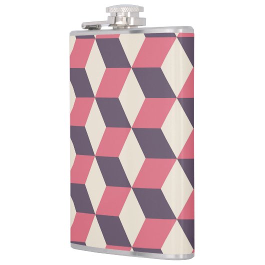 Flasques motif de cubes 3d (Gauche)