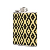 Flasques Motif de diamant jaune citron et noir (Gauche)