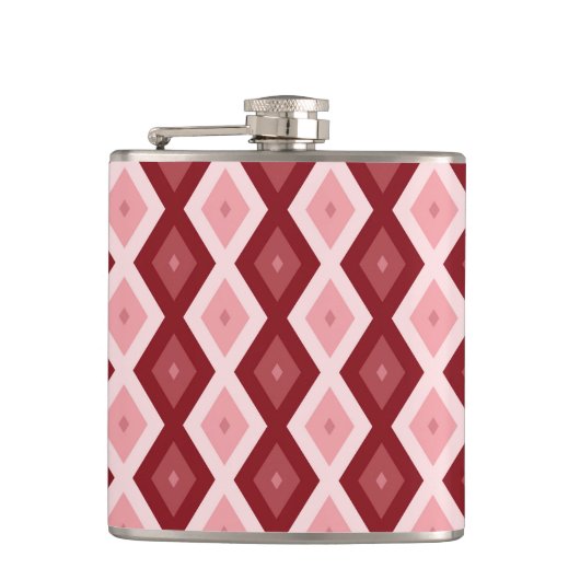 Flasques Motif de diamants rouges (Devant)