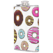 Flasques Motif De Donuts, Donuts Colorés, Saupoudrages (Gauche)