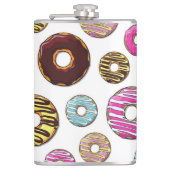 Flasques Motif De Donuts, Donuts Colorés, Saupoudrages (Devant)