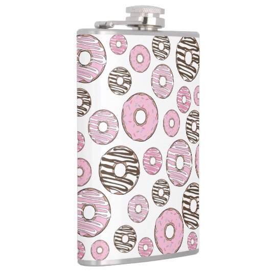 Flasques Motif De Donuts, Donuts Roses, Donuts Blancs (Droite)